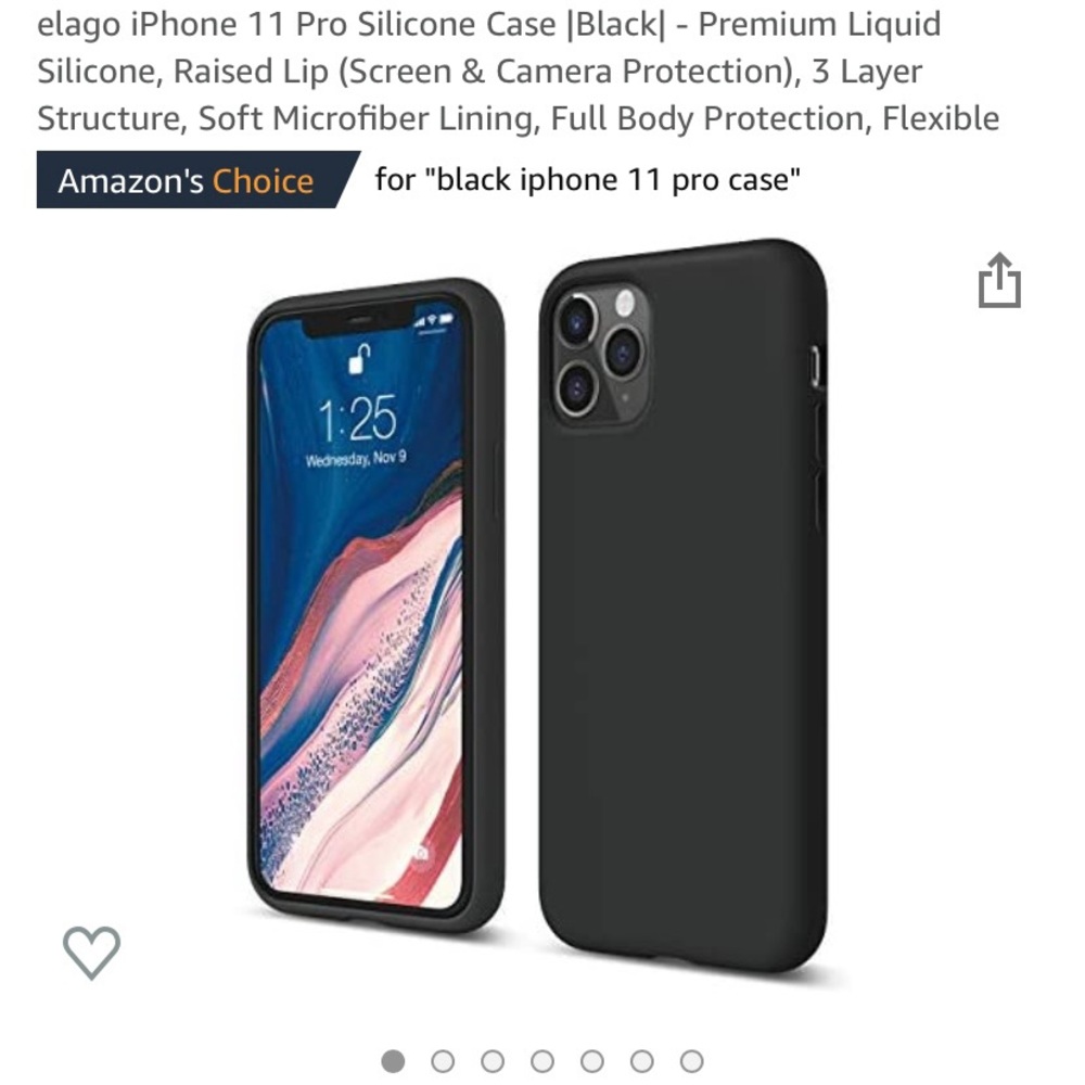 elago iPhone 11 Pro Silicone Case |Black| - Premium Liquid
Silicone, Raised Lip